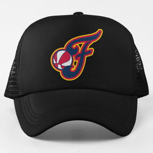 NEW Indiana Fever Letter F Foam Trucker Mesh Snapback Hat BLACK